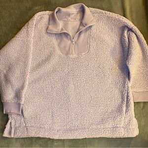 Aerie 1/4 Zip Sherpa Sweatshirt